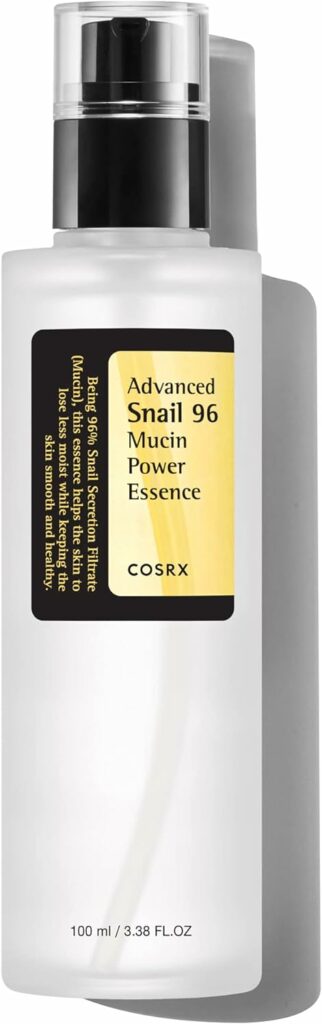 COSRX Snail Mucin 96% Power Repairing Essence 3.38 fl.oz 100ml, Hydrating Serum for Face with Snail Secretion Filtrate for Dull Skin  Fine Lines, Korean Skincare