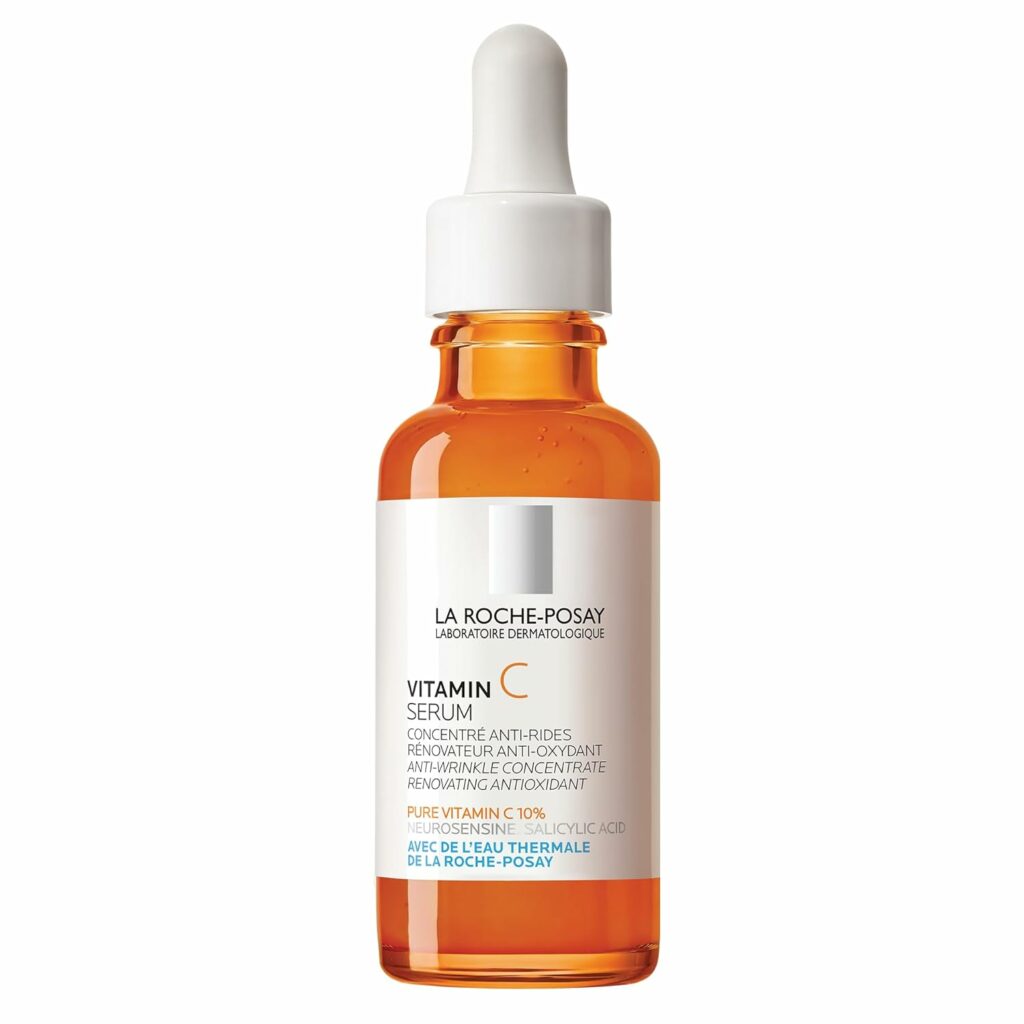 La Roche-Posay Pure Vitamin C Face Serum with Hyaluronic Acid  Salicylic Acid, Anti Aging Face Serum for Wrinkles  Uneven Skin Texture to Visibly Brighten  Smooth. Suitable for Sensitive Skin